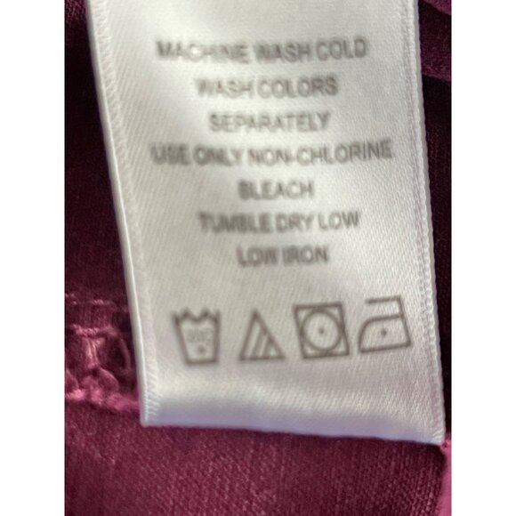 Woman Within Burgundy Brushed Denim Pants 16W  Stretch Cotton Blend  Pockets - Picture 5 of 10